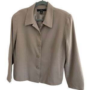 VTG Josephine Chaus Wool Women's Beige Tan 20 Skirt Set Office Work Church